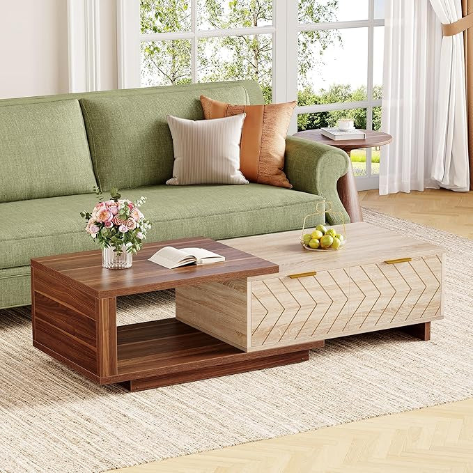 Urban Lift Extendable Wooden Hidden Storage Coffee Table - Image 5