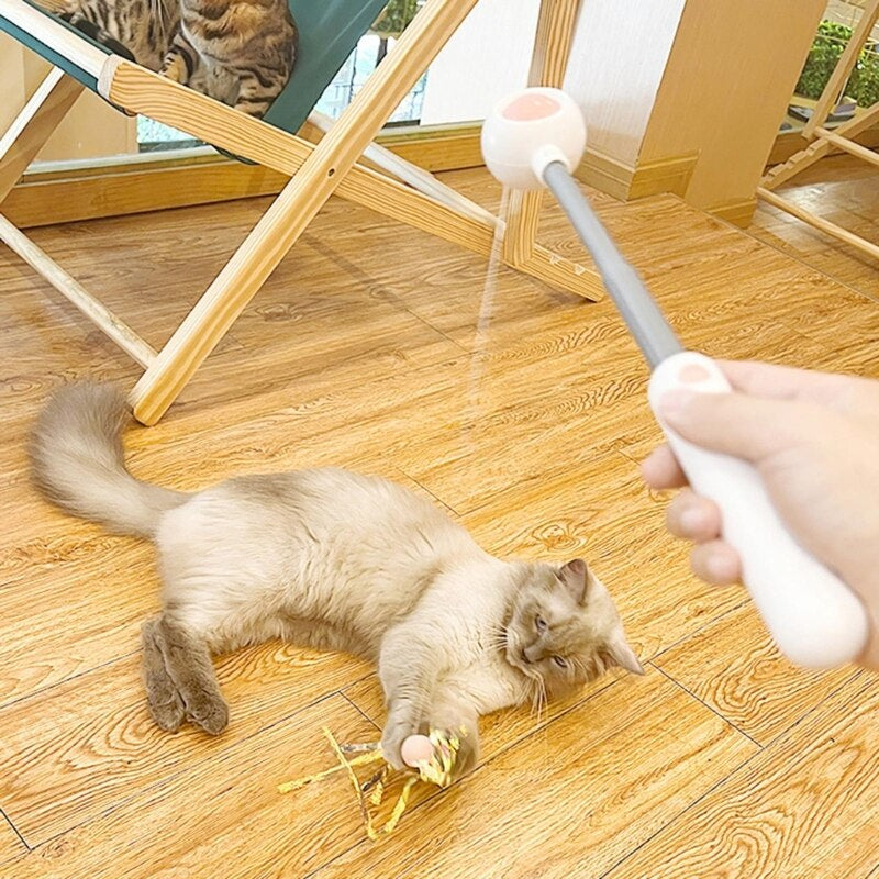 Interactive Cat Teaser Stick Toy