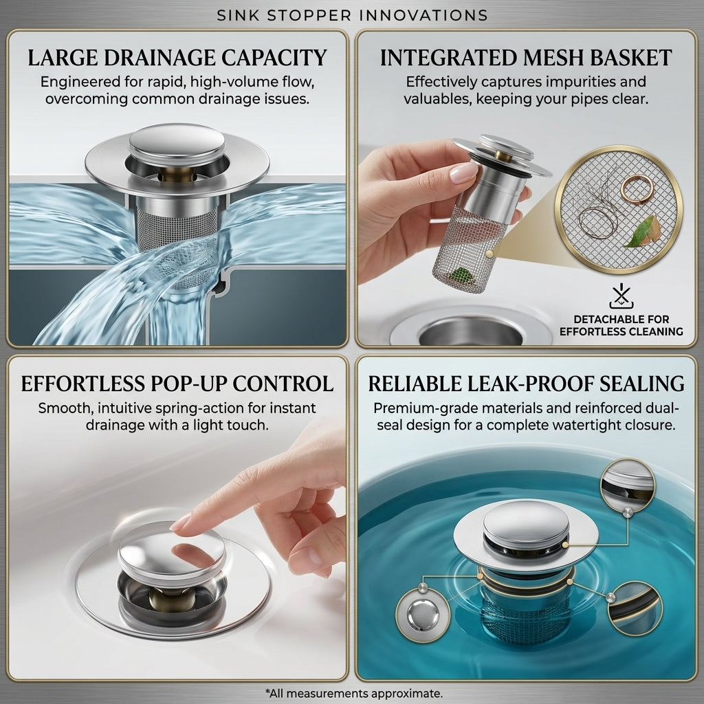 Pop-up Anti Clogging Drain Sink Strainer Filter - Image 3
