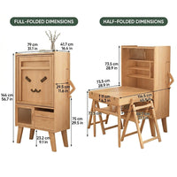 Hideaway Smile Folding Dining Table Storage Cabinet - Image 10