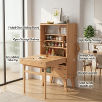 Hideaway Smile Folding Dining Table Storage Cabinet - Image 4