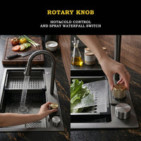 Elegant Stainless Steel Waterfall Kitchen Sink - Image 6