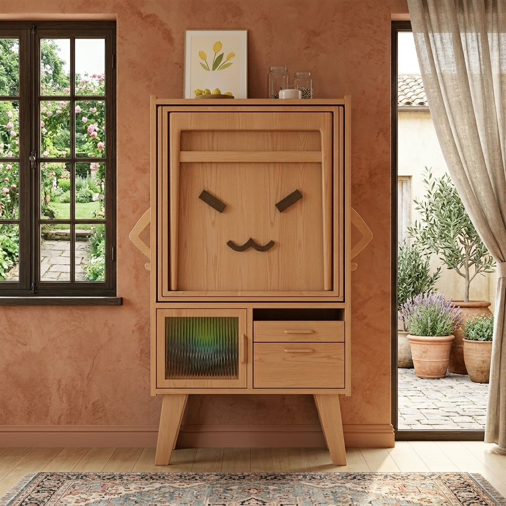 Hideaway Smile Folding Dining Table Storage Cabinet - Image 5