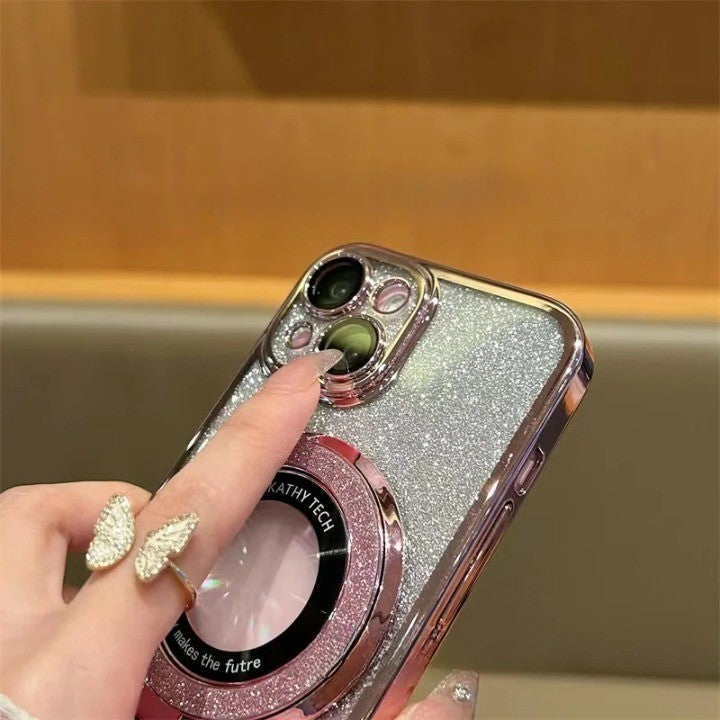 Glitter Magnetic Ring Stand Phone Case - Image 2