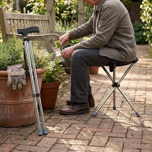 Sit Anywhere Folding Cane Stool