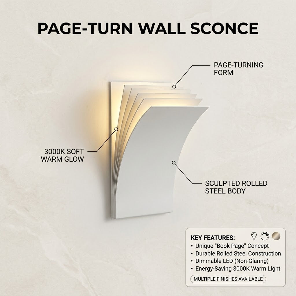 Open Book Ambient Wall Sconce Light - Image 2