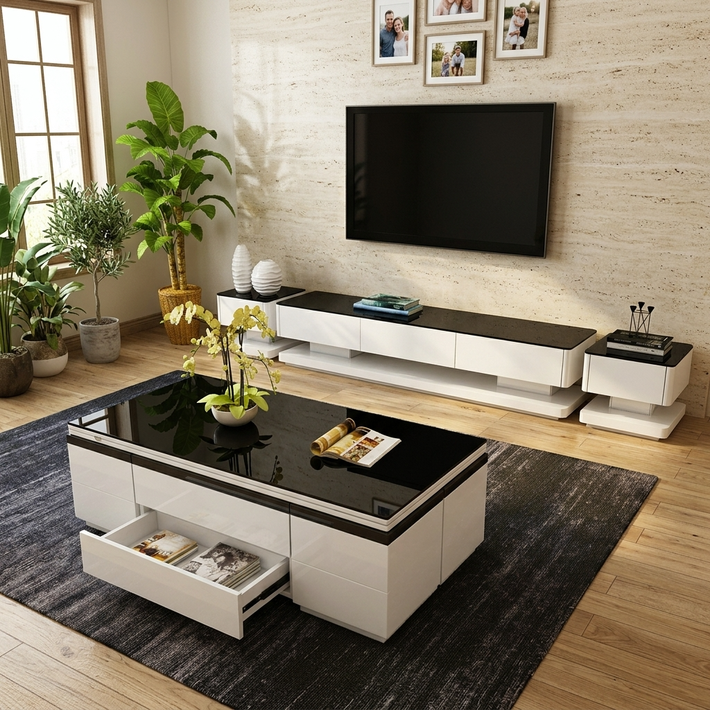 Easy Convertible Modular Dynamic Coffee Table - Image 4
