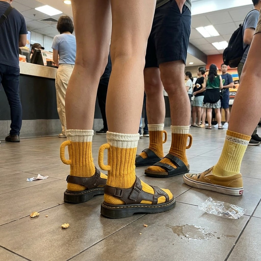 Happy Hour Beer Mug Knitted Socks