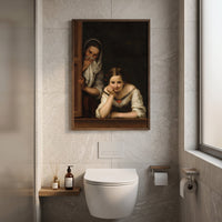 Restroom Renaissance Quirky Parody Bathroom Art Poster - Image 1