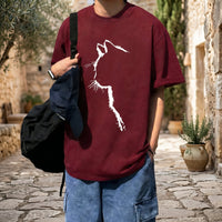 Cat Line Abstract T-Shirt - Image 3