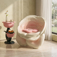 Artistic Rose Shape Accent Sculptural Chair - Image 4