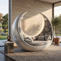 Moon Cradle Modern Sculptural Sofa Bed Lounge - Image 3
