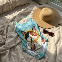 Bubble Tea Lover Cat Swimsuit