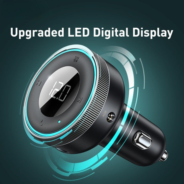 Car FM Audio Bluetooth Transmitter Fast Phone Charger - Image 1