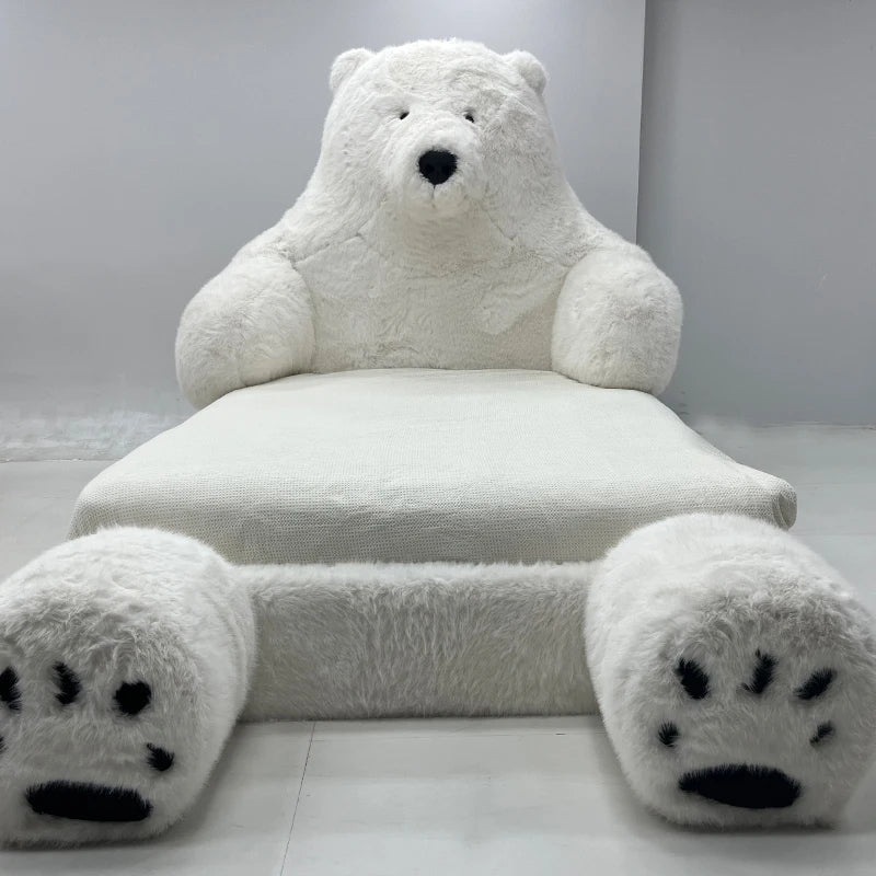 Polar Bear Giant Plush Cozy Bed - Image 3