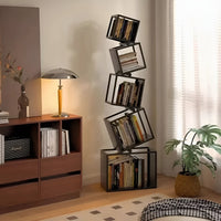 Irregular Art Iron Corner Display Bookshelf - Image 3