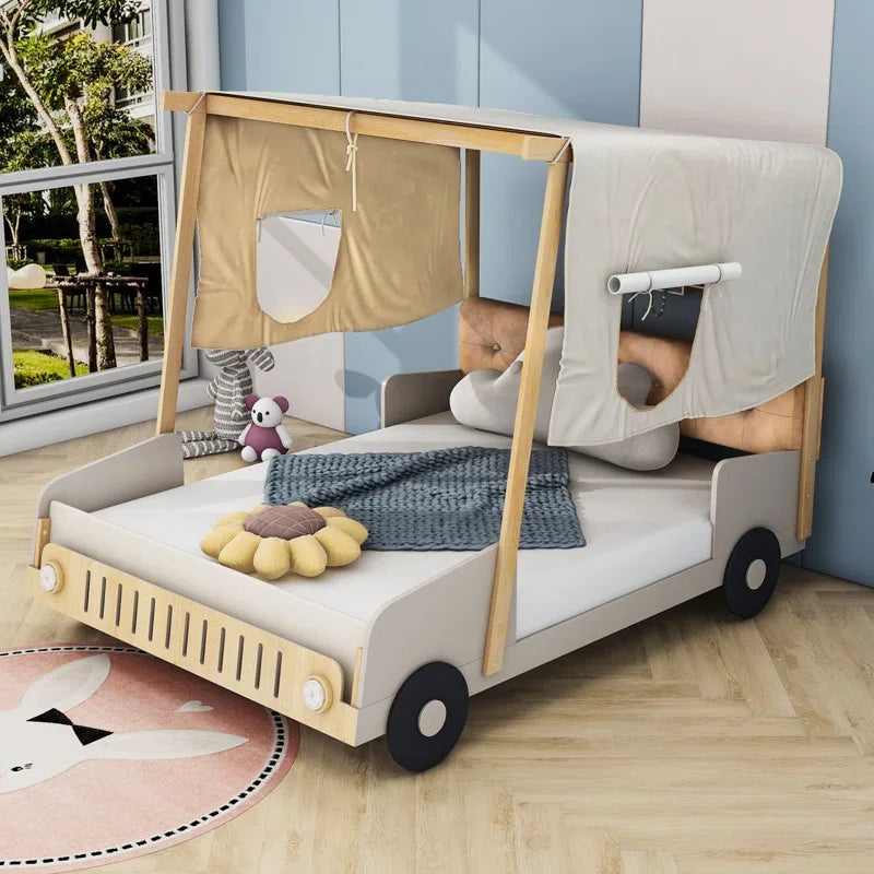 Adventurous Car Solid Wood Kids Bed - Image 6