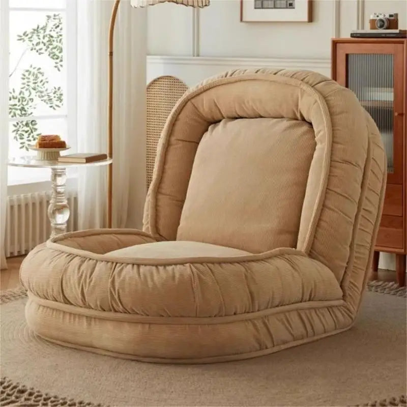 Nordic Style Foldable Lazy Single Recliner Sofa Bed - Image 2