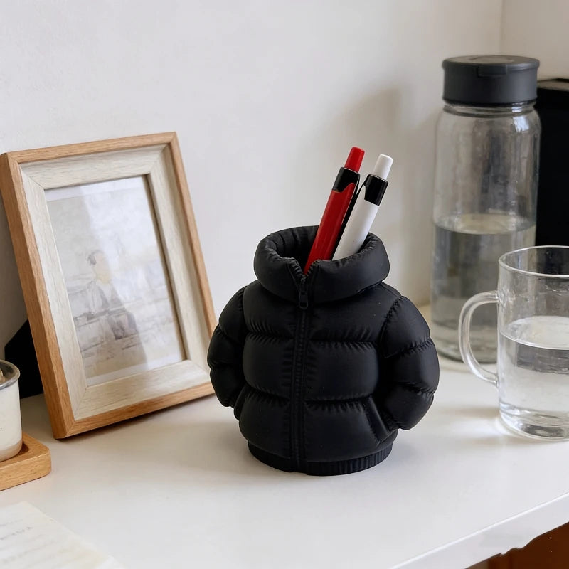 Mini Puffer Jacket Pen Holder - Image 1