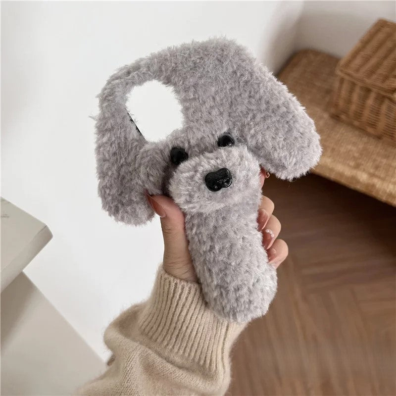 Cute Dog Fluffy Snuggly iPhone Case - Image 3