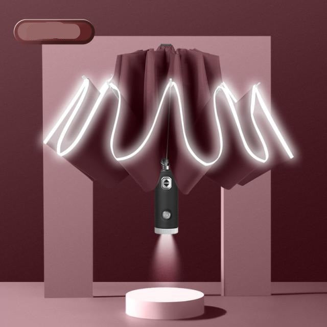 Automatic Reverse Led Light Foldable Umbrella - Image 10