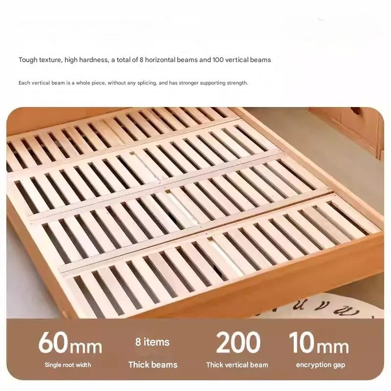 Mushroom Skytime Night Simple Wooden Bed - Image 4