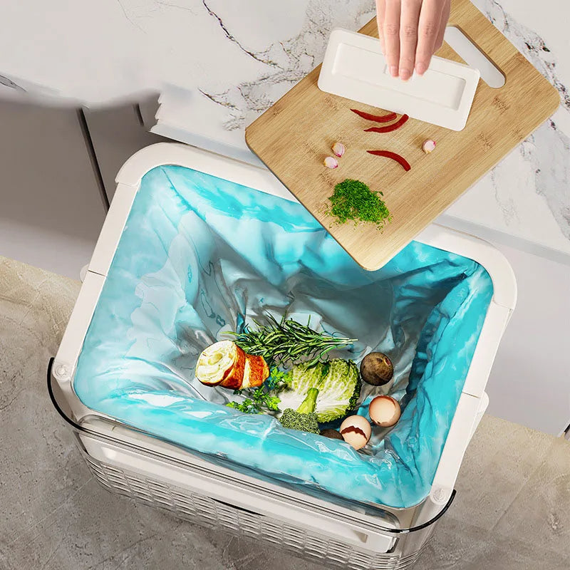 Space Saver Door Hanging Foldable Garbage Can - Image 2