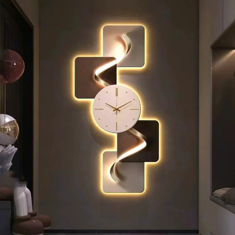 Modern Handcrafted Geometric LED Clock - Image 5