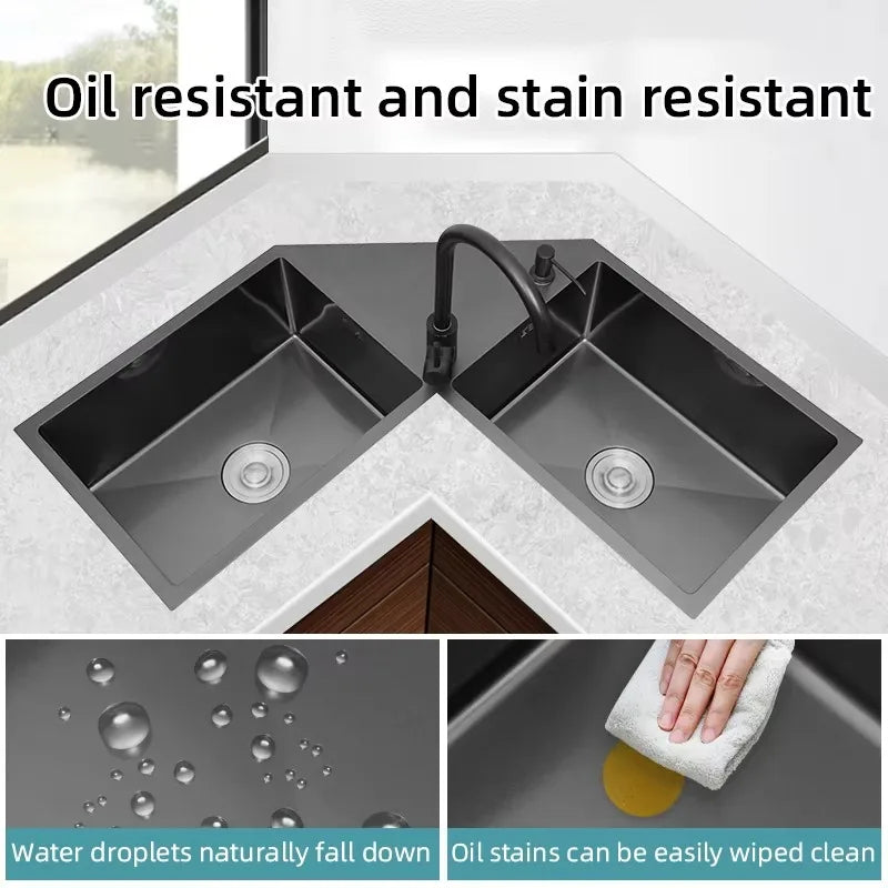 Duo Flow Elegant Corner Sink - Image 2