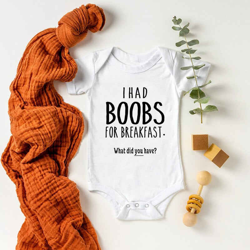 I Had Boobs for Breakfast What Did You Have TShirt - Image 1