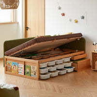 Cozy Corner Wooden Built-In Storage Children’s Bed - Image 2