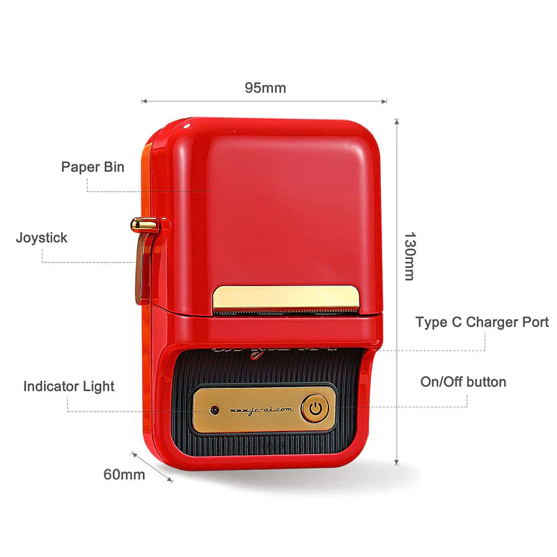 Mini Wireless Label Thermal Printer