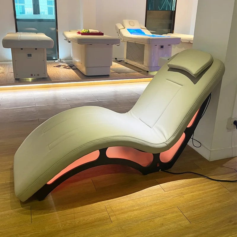 Modern Heated Massage LED Lighting Lounge Chair