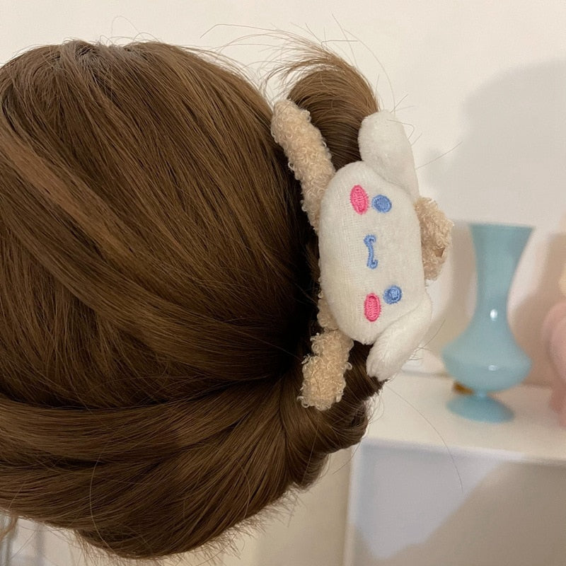 Cartoon Cloud Plush Hair Claw Clips - Image 2
