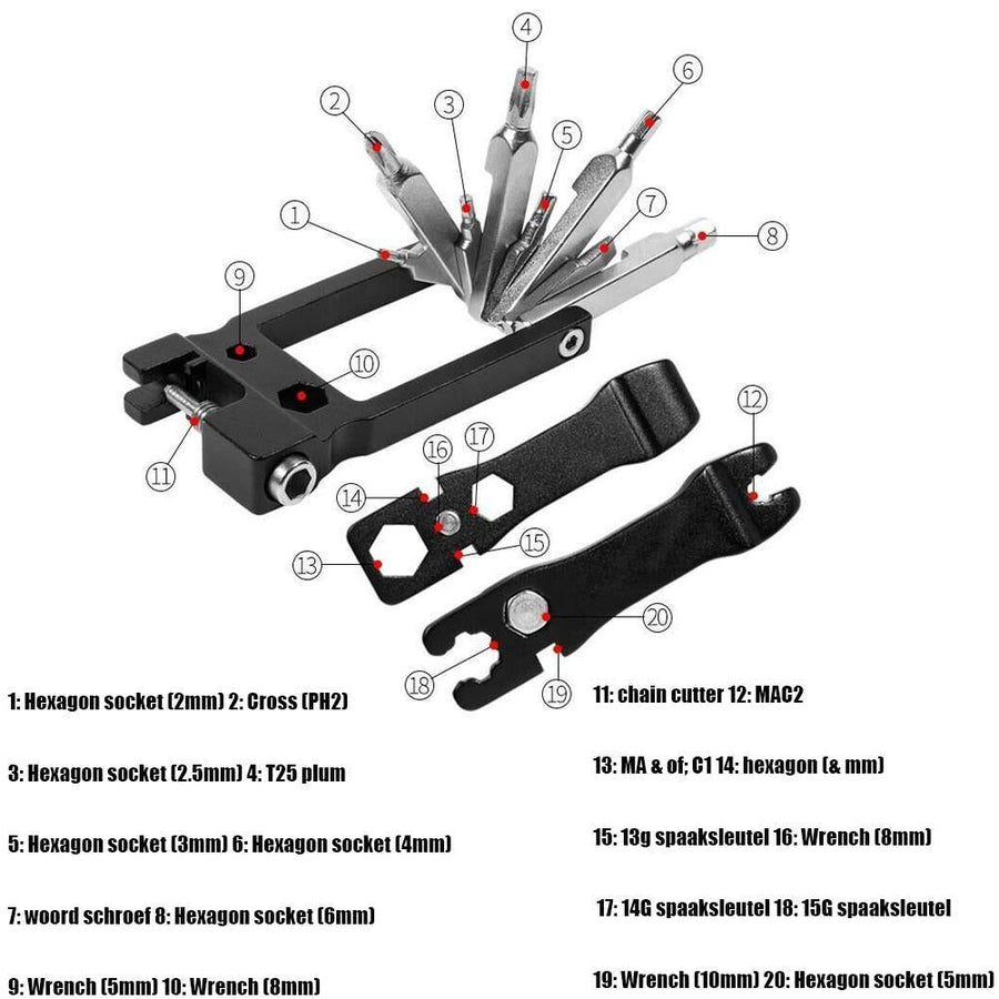20in1 Bicycle Repair Tool Set - Image 5