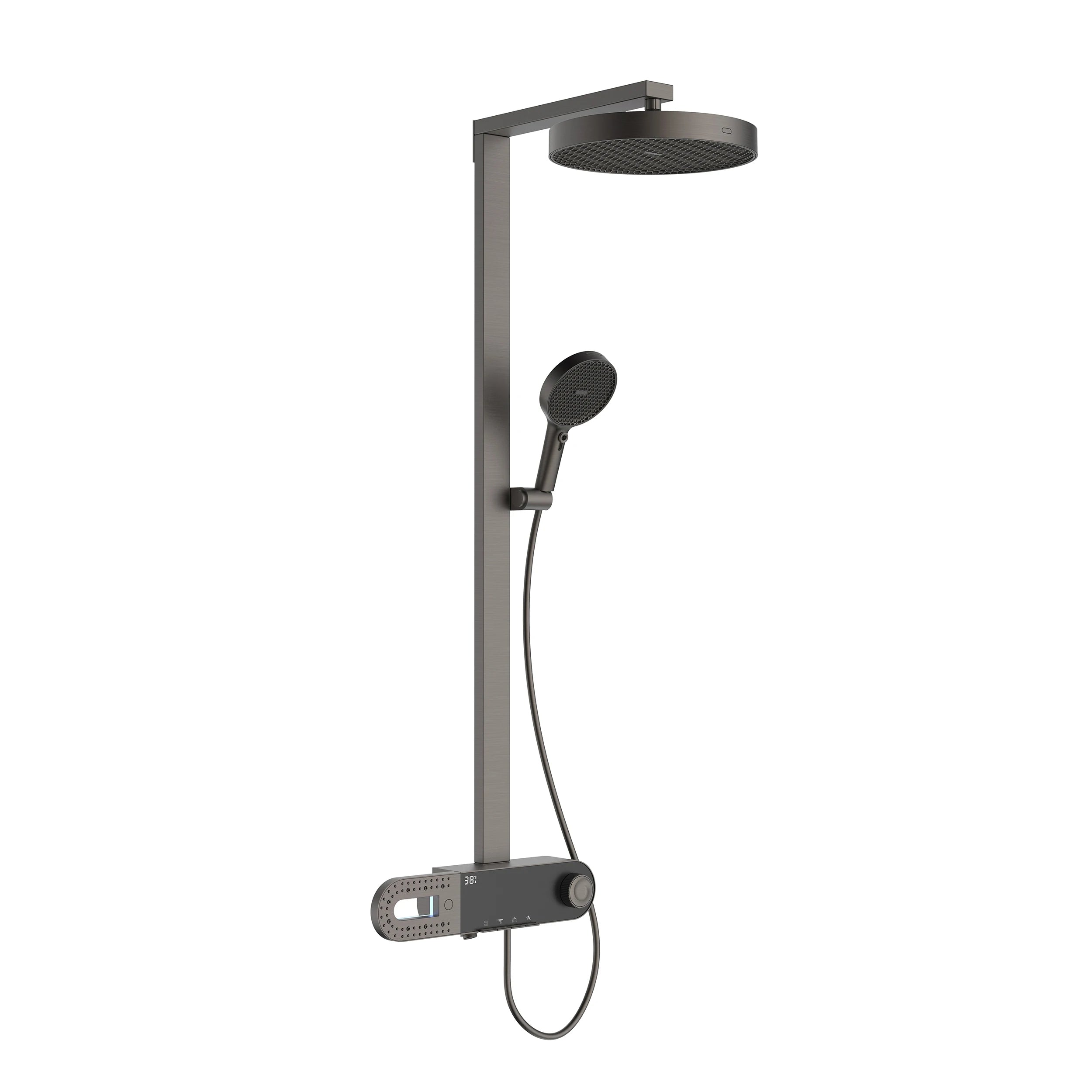 Ultra Rain Matte Wall Mounted Brass Rainfall Shower Set - Image 5