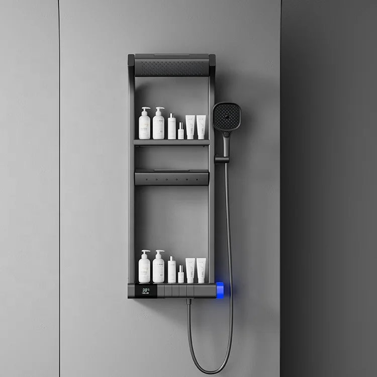 Modern LED Digital Display Thermostatic Piano Keys Shower Set