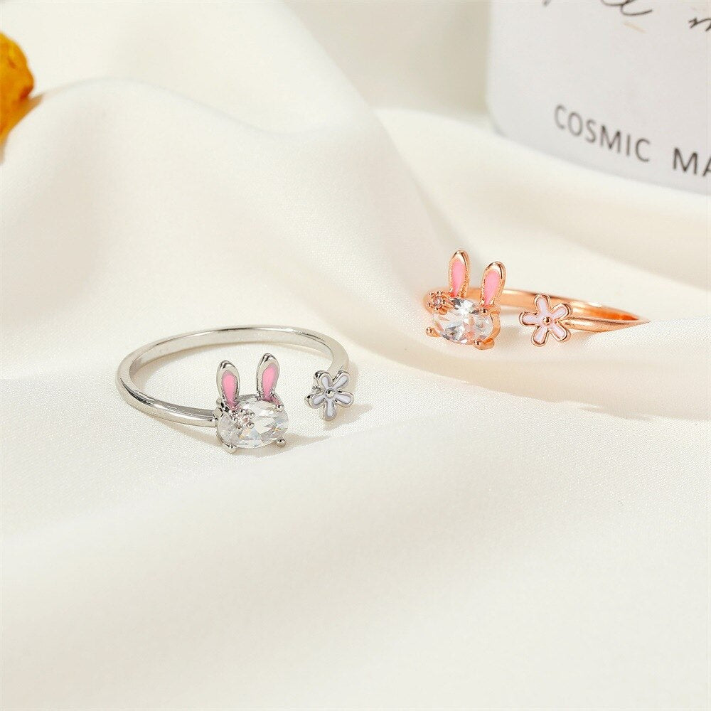 Magic Radiant Rabbit Charm Ring