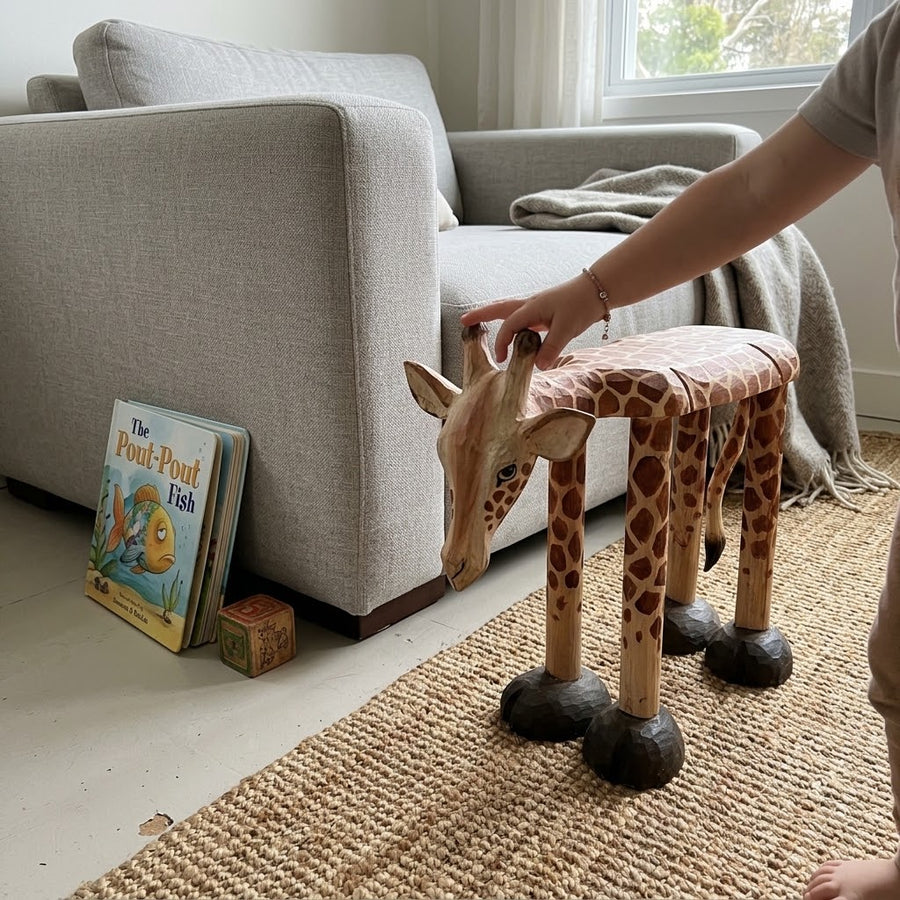Wild Forest Wooden Footrest Stool
