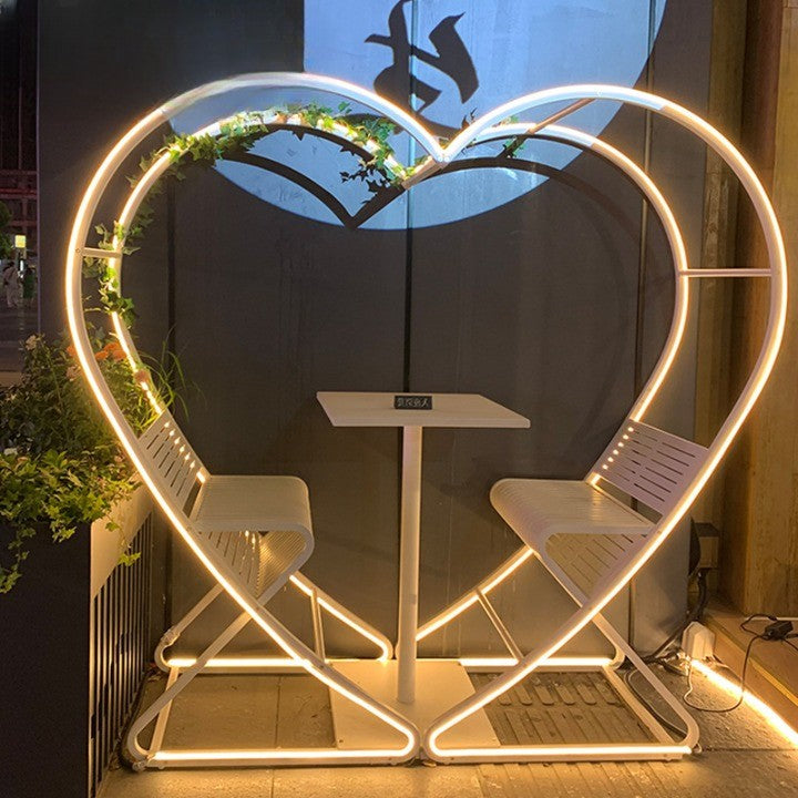 Nature Nest Outdoor Heart-Shaped Swing Bench - Image 0