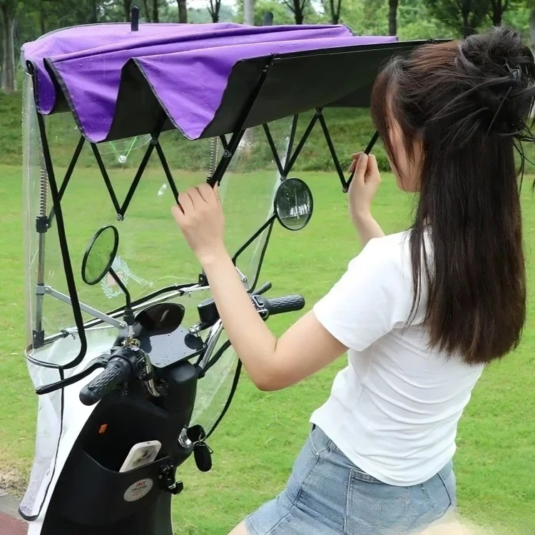 Rain Protection Bike Protective Cover Folding Canopy - Image 0