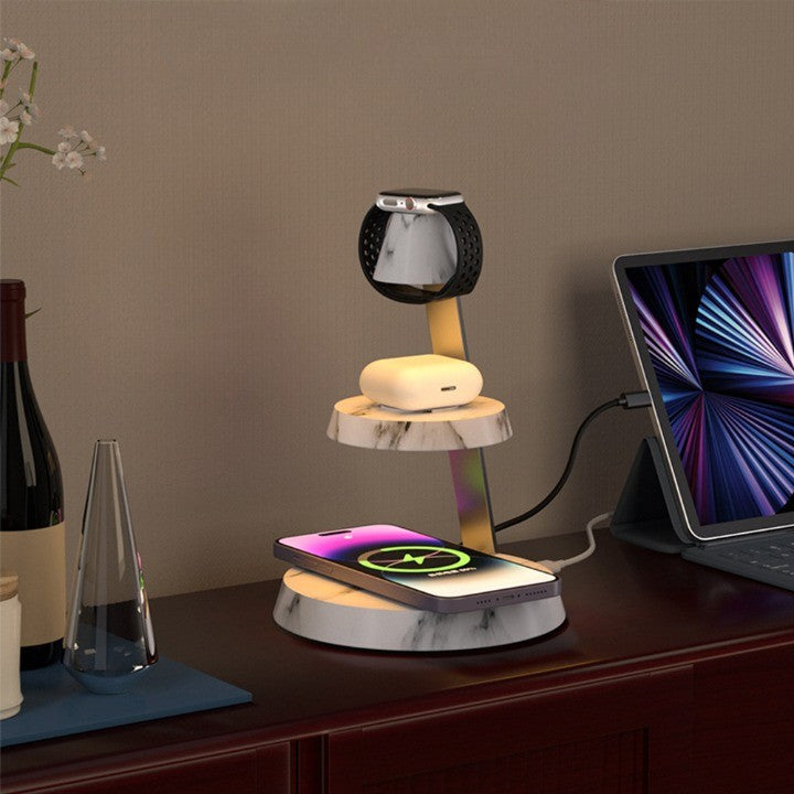 Desktop Powerhouse Multi-Device Wireless Charger Stand - Image 0