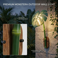 Tea Garden Outdoor Bionic Bamboo Wall Sconce Lamp - Image 2