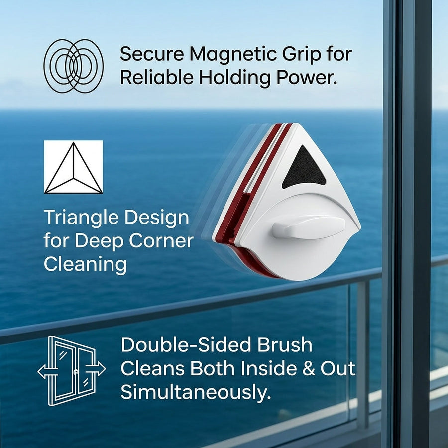 Double Side Magnetic Window Cleaner Brush Tool - Image 2
