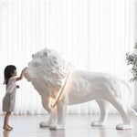 Modern Artistic Lion Pose Home Decorative Lamp