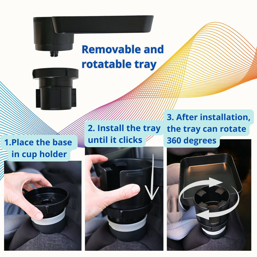 Ergonomic Non-Slip Tablet Holder Kids Adjustable Car Seat Tray - Image 4