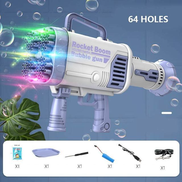 Automatic Flashing Rocket Launcher Bubble Gun - Image 7