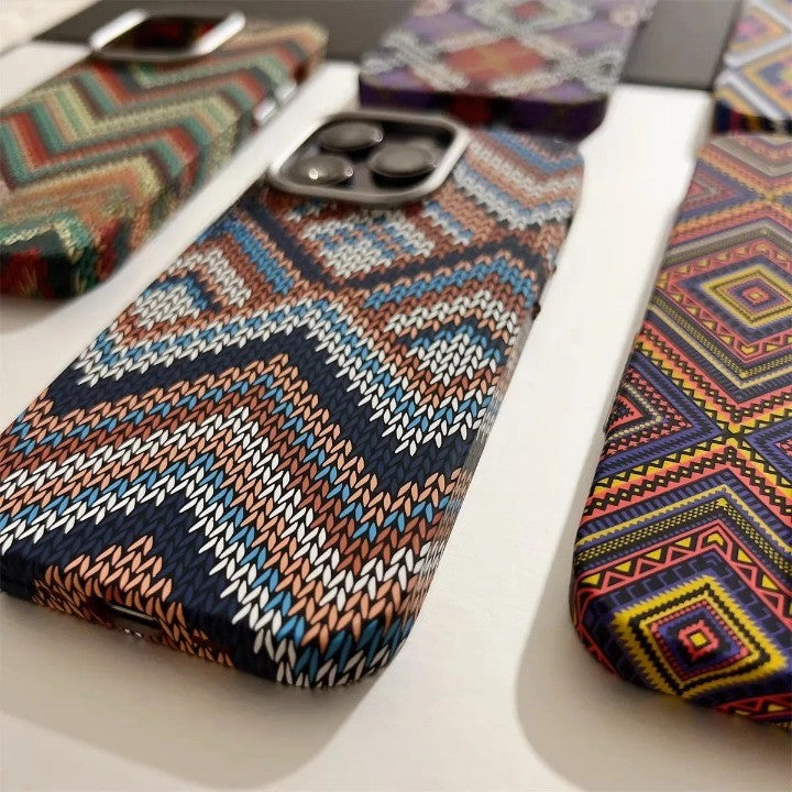Carbon Weave Sleek Texture iPhone Case - Image 2