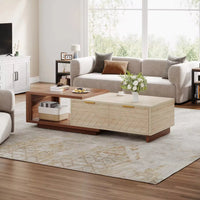 Urban Lift Extendable Wooden Hidden Storage Coffee Table - Image 3