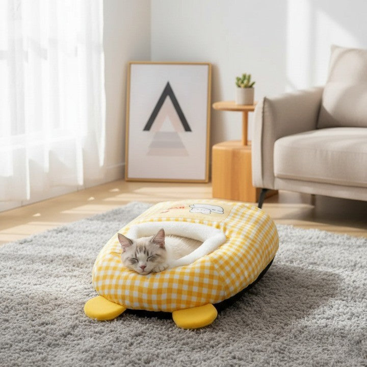 Snuggle Dreams Comfy Cat Bed House - Image 2